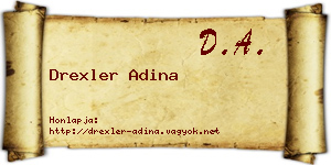 Drexler Adina névjegykártya